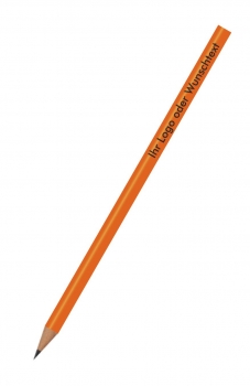 Bleistifte, orange lackiert, mit Druck