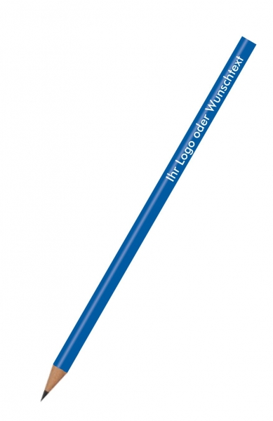 Bleistifte, blau lackiert, mit Druck