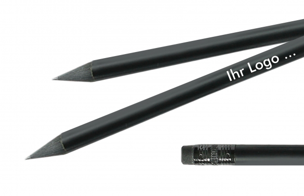 Bleistifte, schwarz, mit Radierer