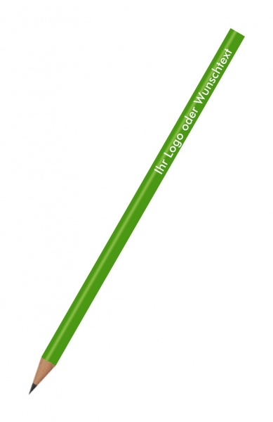 Bleistifte, grün lackiert, mit Druck
